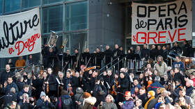 ‘Art against austerity’: Paris Opera gives free street performance amid strikes over pension reform