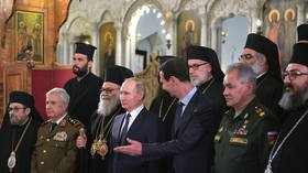 Putin's Orthodox Christmas visit to Damascus plays up Assad's Syria as enclave of peace - while rest of Middle East burns