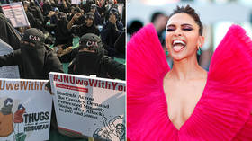 Bollywood megastar Deepika Padukone drops by anti-Modi protest hotbed for easy publicity ahead of movie release