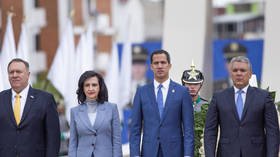 Losing support in Venezuela, 'interim president' Guaido goes abroad to beg Mike Pompeo & EU for yet more help