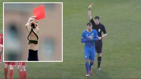 Seeing red! Non-league footballer issued with THREE cards after committing scything fouls just seconds apart (VIDEO)