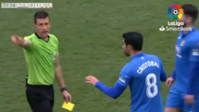 Spanish footballer gets red card reprieve after VAR check… only to return and get sent off AGAIN moments later (VIDEO)