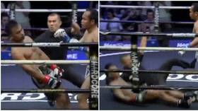 WATCH: Quick-thinking referee uses incredible reflexes to save KO'd fighter from slamming head on canvas