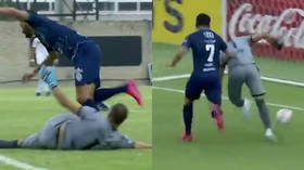 Blooper of the year! Calamitous Paraguayan goalkeeper goes viral as he dribbles ball into own goal (VIDEO)