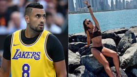 Courting: Tennis bad boy Nick Kyrgios spotted kissing Russian beauty Kalinskaya after retiring from tournament in Mexico (PHOTOS)