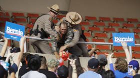 Did Nazi that coming: Bernie bros irate as far-right flag flown during Sanders rally (VIDEO)