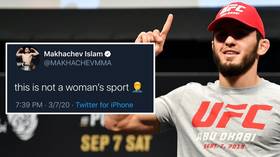 'I'll watch them over you any day': Islam Makhachev deletes post after being slammed for tweeting MMA 'is not a woman's sport'