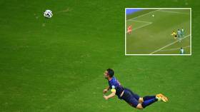 ‘What a goal!’ Van Persie hails Russian footballer after he scores PERFECT recreation of Dutchman’s iconic World Cup goal (VIDEO)