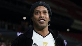 11-2! Ronaldinho scores FIVE goals as he stars for Paraguayan prison team (VIDEO)