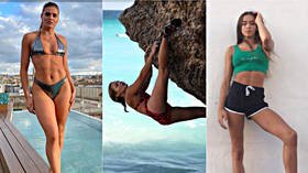 Underwear fashion: Female champions strip off to show sports routines in lingerie (PHOTOS, VIDEO)