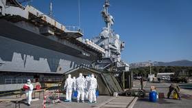 Almost HALF of French Charles de Gaulle aircraft carrier group tested positive for Covid-19