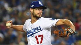 What a pane! Los Angeles Dodgers pitcher SMASHES window during at-home practice session (VIDEO)