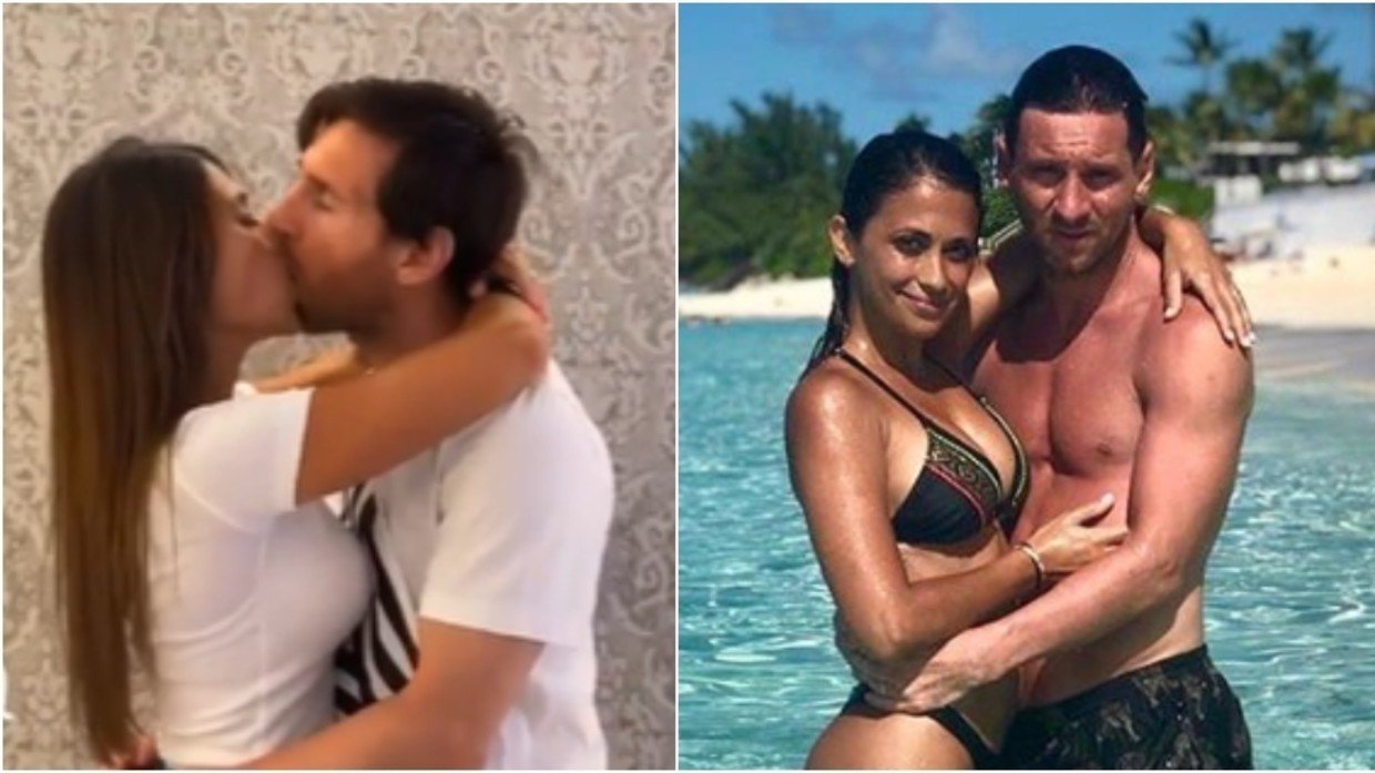 Disturbing Messi freaks out fans with sloppy music video kiss with wife Antonela Roccuzzo (VIDEO) — RT Sport News hq image