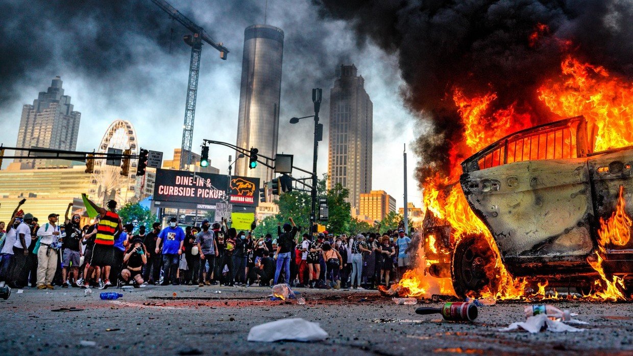 College Football Hall of Fame destroyed, vandalized by looters