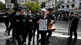 Macron warns life ‘won’t be back to normal’ as Covid-19 forces French to find new way of ‘social distance’ protest