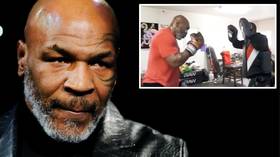 Iron sharpening 'Iron': 53-year-old Mike Tyson shows off blistering SPEED and POWER ahead of rumored return to the ring (VIDEO)