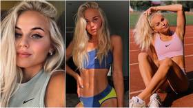 ‘Saying no to negative thoughts’: Russian long jump siren Klishina looks on sunny side as she lounges in bright bikini