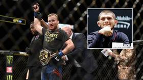 Khabib responds after Justin Gaethje demolishes Tony Ferguson to win interim title at UFC 249