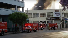 11 firefighters injured in EXPLOSION responding to multi-building blaze in Los Angeles (VIDEOS)