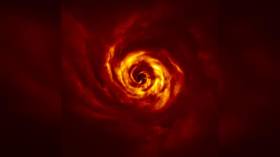 A whole new world? Stunning images of whirling space dust and gases may show birth of a planet