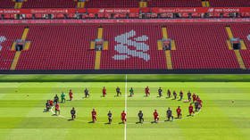 'Unity is strength': Liverpool squad kneel at Anfield in tribute to George Floyd (VIDEO)