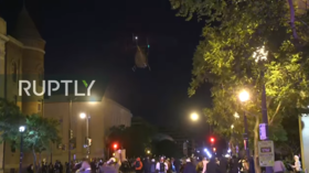 MILITARY HELICOPTER deployed to disperse protesters in DC after curfew (VIDEO)