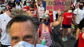 All is forgiven? ‘Racist’ Romney hailed by media & #Resistance, heckled by everyone else, for marching with BLM