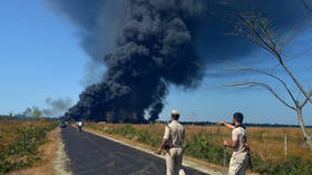 WATCH: Huge INFERNO erupts at oil field in India after weeks-long gas leak IGNITES