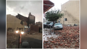 WATCH: Storm so intense it SMASHES sections of theater, flooding streets with BRICKS