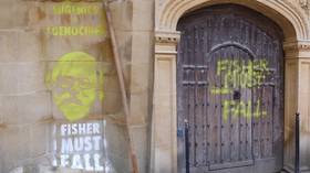 Extinction Rebellion spray graffiti on Cambridge Uni building, demand removal of memorial to ‘racist’ academic (PHOTOS)