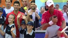 Points scoring: WATCH ball boy get the better of Novak Djokovic as pair play at controversial new tournament