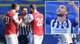 'They got what they deserved': Matchwinner Maupay MOCKS Arsenal as Brighton score late to hand Gunners ANOTHER loss (VIDEO)