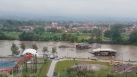 WATCH: Raging River Ibar SMASHES two boats into bridge as flooding forces evacuations across Serbia
