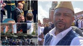 Missiles, tanks & Putin: Boxing icon Jones Jr. had front-row seats for Moscow Victory Day celebration – and he LOVED it (VIDEO)