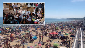 ‘But protests are OK?’ UK government raises eyebrows with threat to close beaches at height of summer