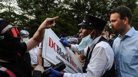 ‘Get out of our city!’ WATCH protesters chase away journalist & try to silence black tour guide who defended Lincoln statue in DC