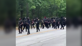 ‘We’re in your house’: Armed black protesters march through Georgia Confederate park