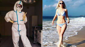 ‘Symbol of the Covid-19 era’: Viral bikini-wearing Russian nurse becomes face of sports brand
