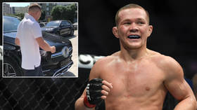 Let's go, champ: UFC star Petr Yan picks up gleaming new Mercedes as car lover is surprised with 'huge' gift at MMA club (VIDEO)