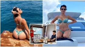 'Hakuna matata': Cristiano Ronaldo's girlfriend Georgina models skimpy swimwear after serving superstar food aboard massive yacht