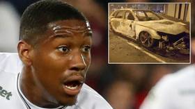 'His car was COMPLETELY destroyed': Footballer's car set on FIRE following ASSAULT two weeks after joining top French club (VIDEO)