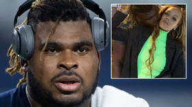 'Why are the cops here?' Girlfriend denies punching NFL star after he suffers bleeding to face in alleged REPEAT domestic assault