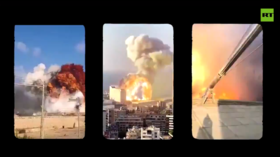 WATCH enormous Beirut blast from 15 synchronized camera angles as mystery surrounding its cause persists