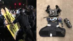 Portland protesters attack another police HQ, throw rocks and fireworks at officers (VIDEOS)