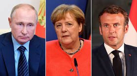 As EU talks sanctions, Putin warns Merkel & Macron foreign interference in Belarus’ affairs is ‘unacceptable’ & could backfire