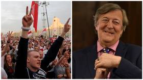Stephen Fry supports Belarus protests… but the Twitter applause is nowhere near his screen fame