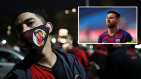 'Your dream, our desire': Fans of Lionel Messi's boyhood club Newell's Old Boys hold flashmob for star's return to Argentina