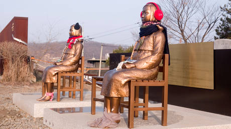 FILE PHOTO. The Comfort Women Statues are seen at Imjingak pavilion, south of the demilitarized zone (DMZ).