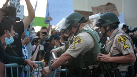 WATCH: Protesters lay siege to LA sheriff’s office as cops declare unlawful assembly