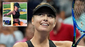 'Sorry I ate in bed': Maria Sharapova reveals her own 'US Open bubble' as she lives it up in California (VIDEO)